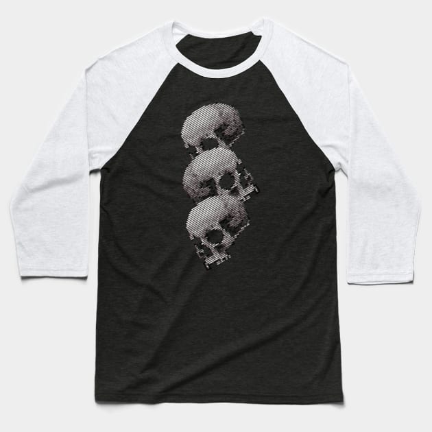 3 Skulls Baseball T-Shirt by NINE69